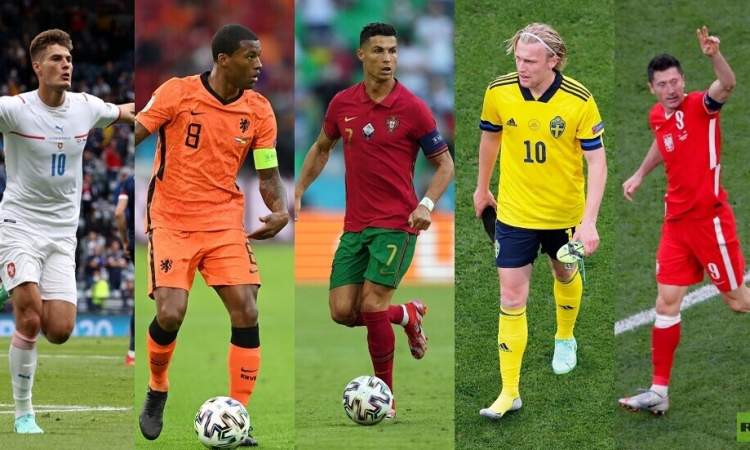 ترتيب أفضل هدافي يورو 2020