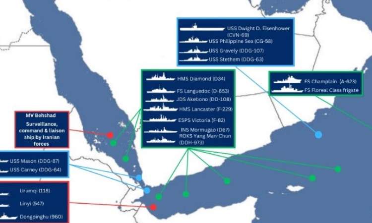 أمريكا تفشل في تشكيل تحالف دولي في البحر الأحمر