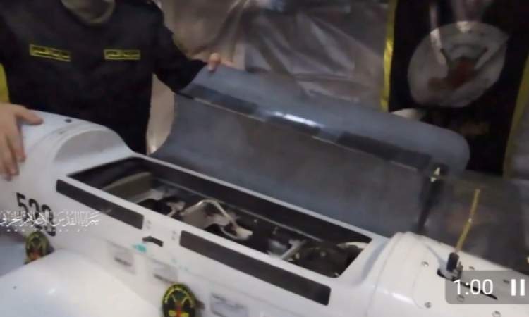 غزة .. مشاهد السيطرة على طائرة دورون اسرائيلية جديدة اليوم