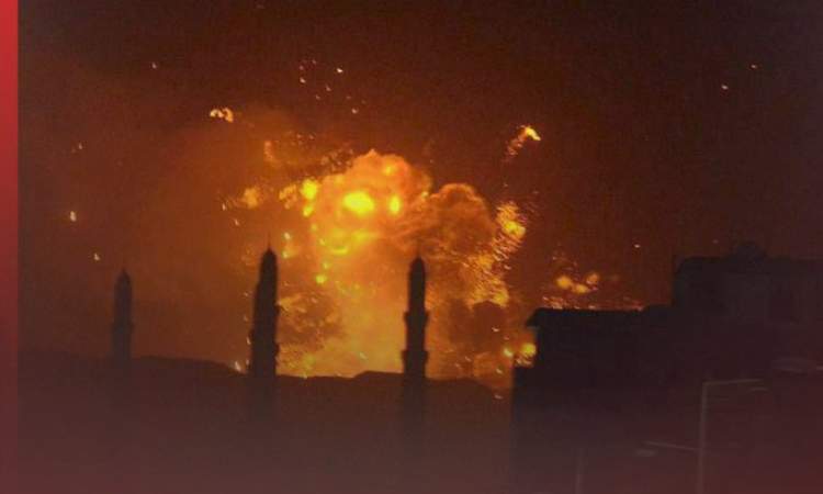 عدوان امريكي بريطاني على العاصمة وعدة محافظات