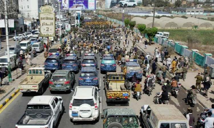 تشييع جثامين 4 شهداء من قوات الأمن الخاصة في إب