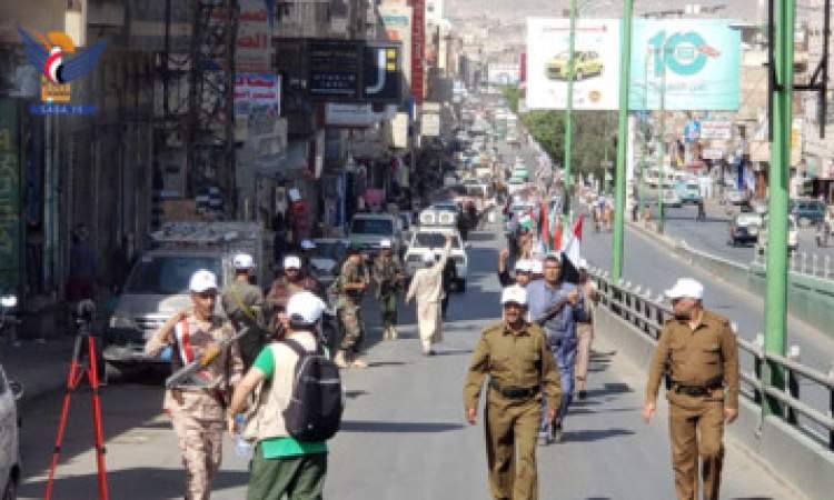 مسير شعبي في مديرية شعوب بأمانة العاصمة نصرة لفلسطين