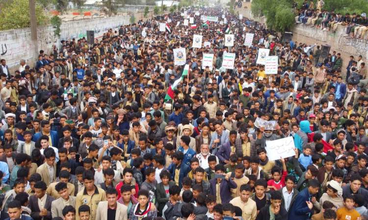 مسيرة طلابية حاشدة في ذمار تضامناً مع الشعب الفلسطيني