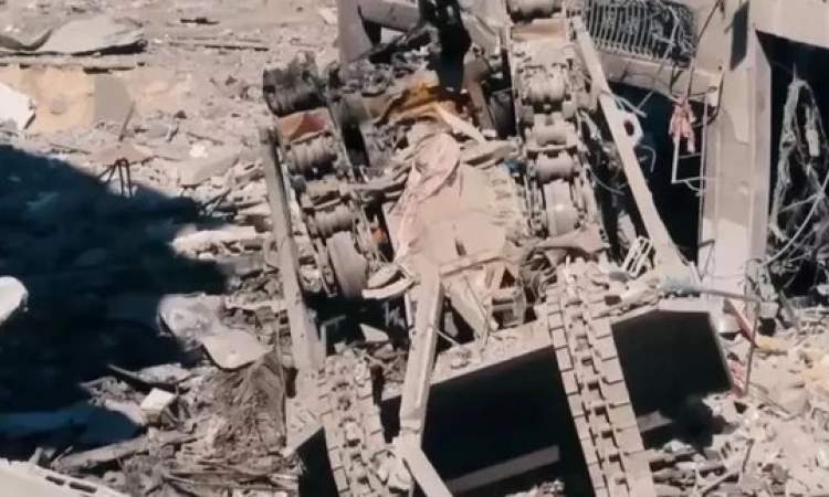 شاهد - بقايا آليات عسكرية صهيونية دمرتها سريا القدس بحقول متفجرة