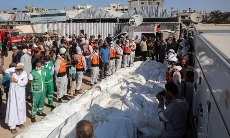 تشييع 50 شهيدا مجهولي الهوية في غزة